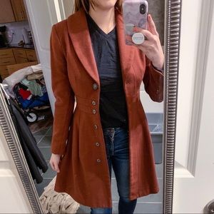 Red Empire Styled Coat